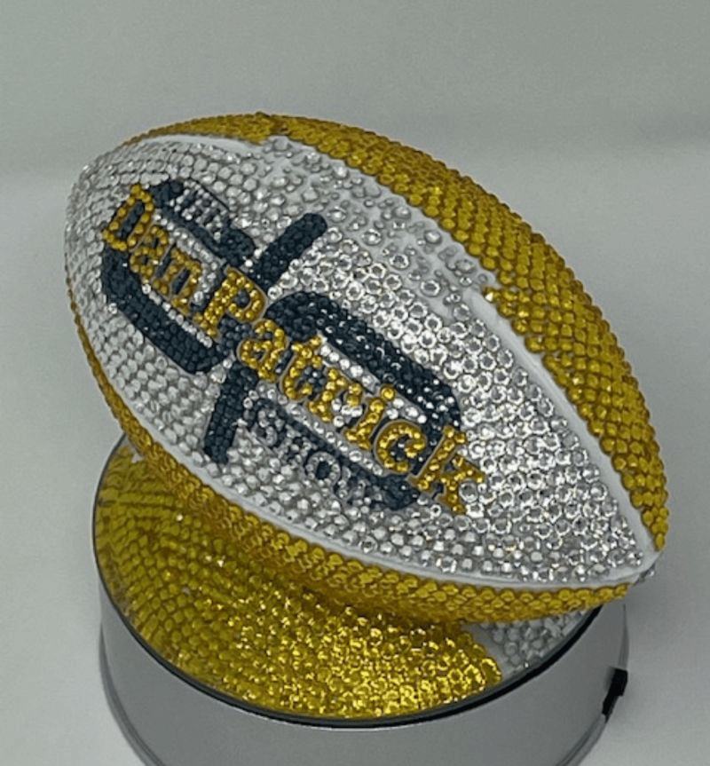 Dan Patrick Custom Bedazzled Football