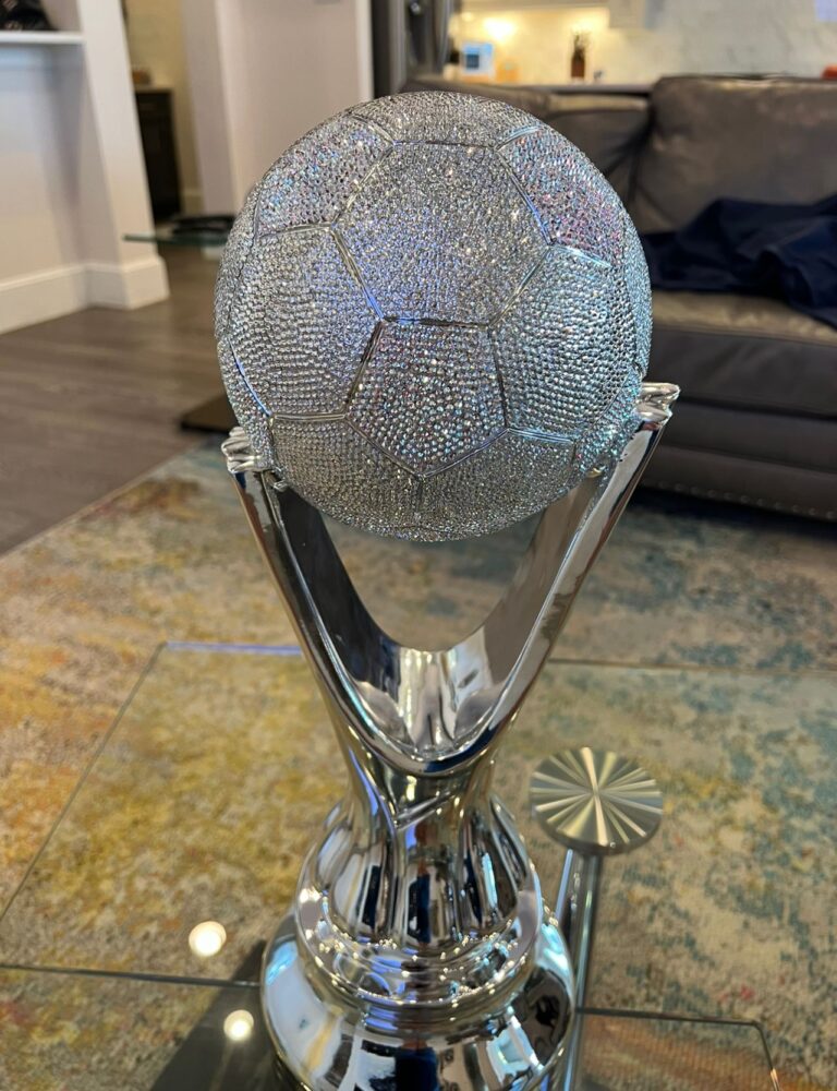 Custom Bedazzled Soccer Trophy