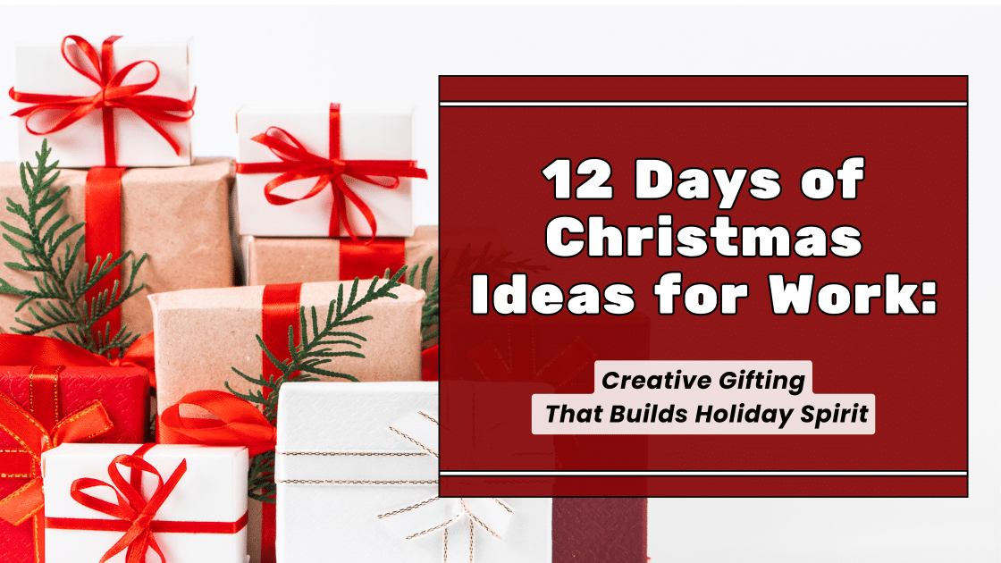 Wrapped presents with twelve days of Christmas sign