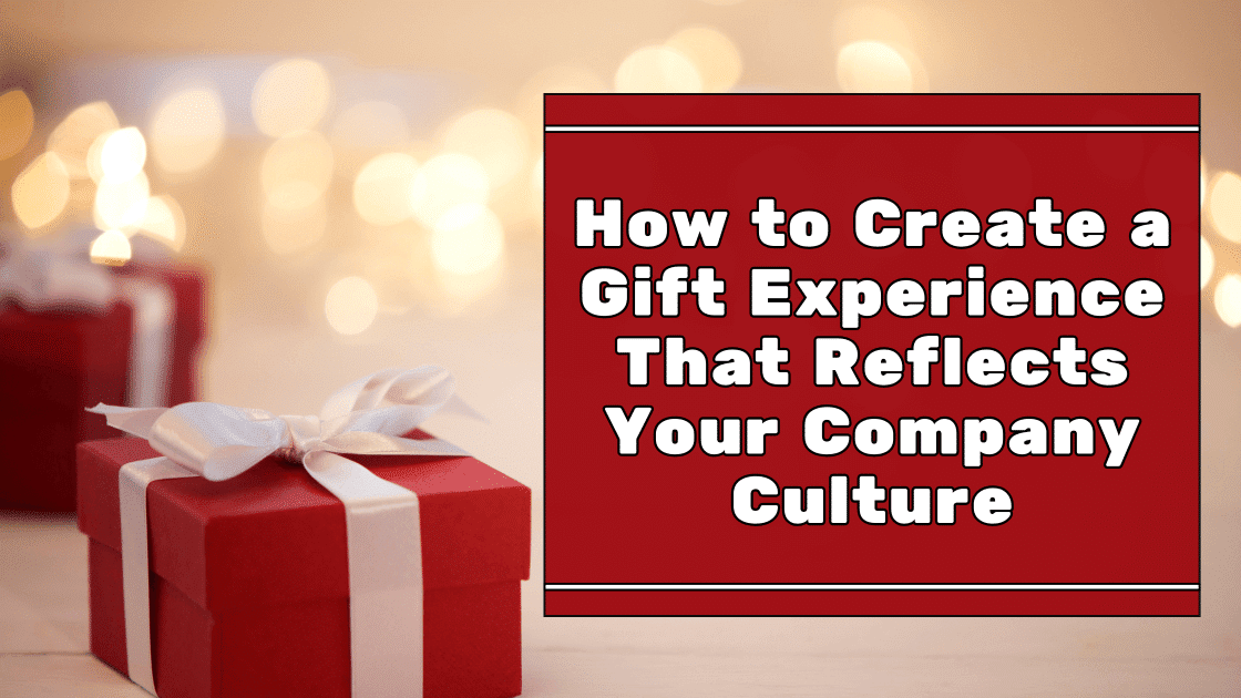 Red gift box with white ribbon and bow, corporate gift idea