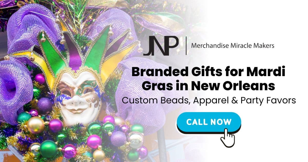Branded Gifts for Mardi Gras in New Orleans - Custom Beads, Apparel & Party Favors
