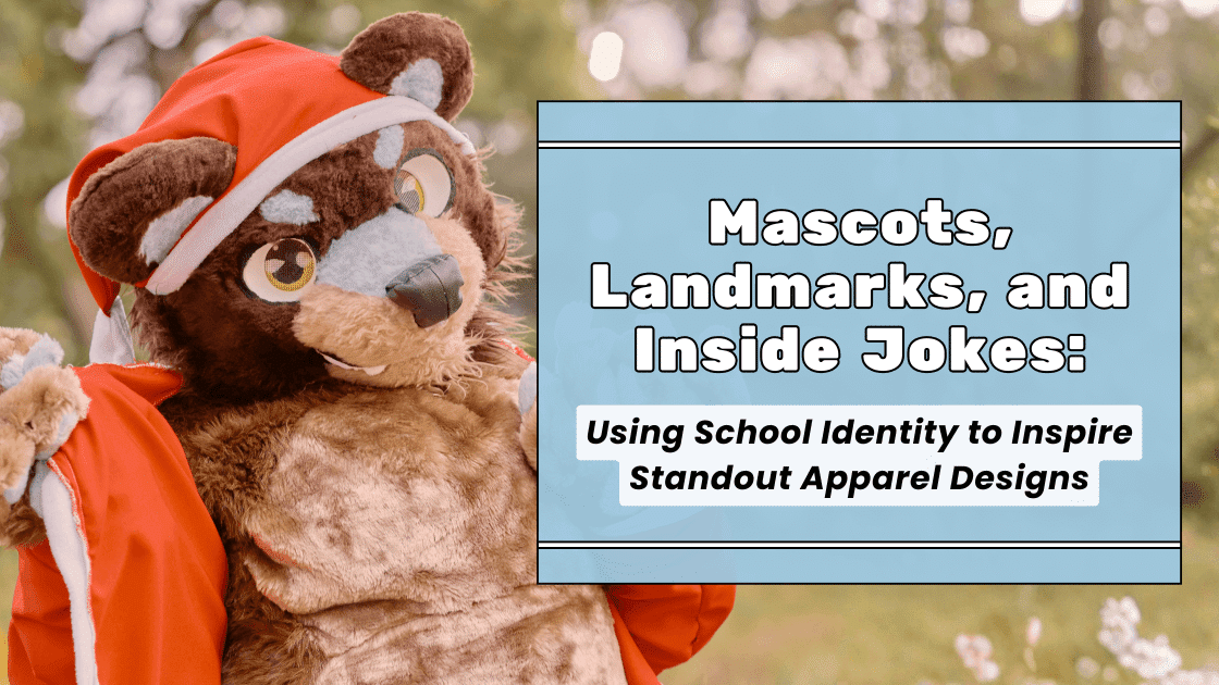 Person in mascot costume with teddy bear